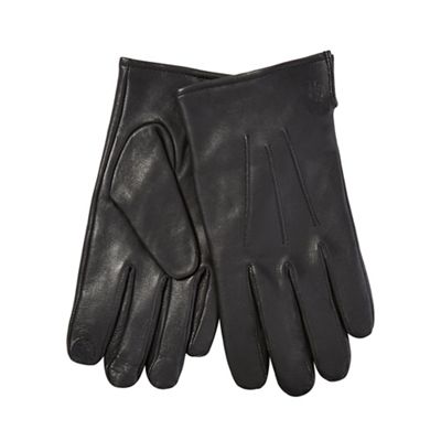Hammond & Co. by Patrick Grant Brown touchscreen leather gloves